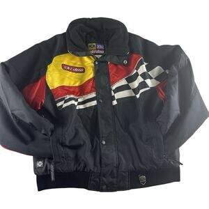 Vintage Skidoo‎ Jacket Mens Size M Bombardier Bomber Coat Racing Checkered Flag